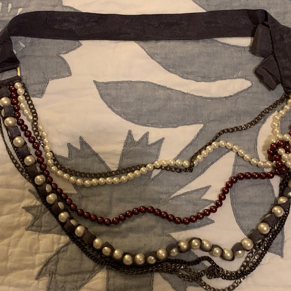 Stella & Dot Musette Chain, Pearl Crystal Necklace - Picture 4 of 8